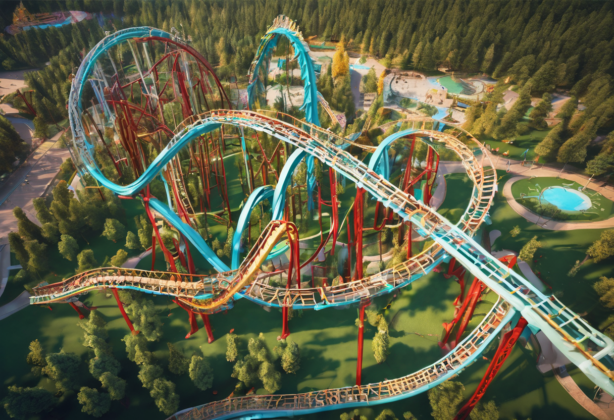 Описание нового парка с экстремальными горками в Алматы